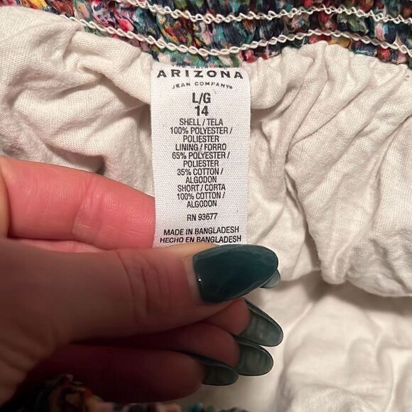 Arizona Jeans Co Girl's Multicolor Layered Floral Ruffle Skort Skirt - Picture 5 of 7